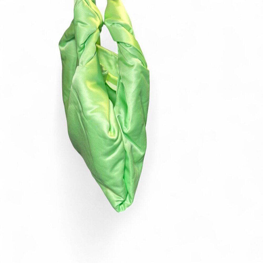 A.L.C Satin Paloma Clutch Bag with Twisted Handles NWT - Grass Green - Picture 9 of 16